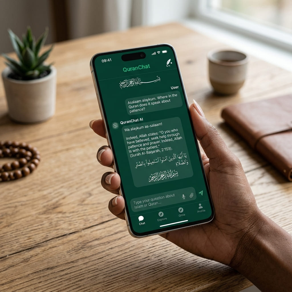 QuranChat App Mockup